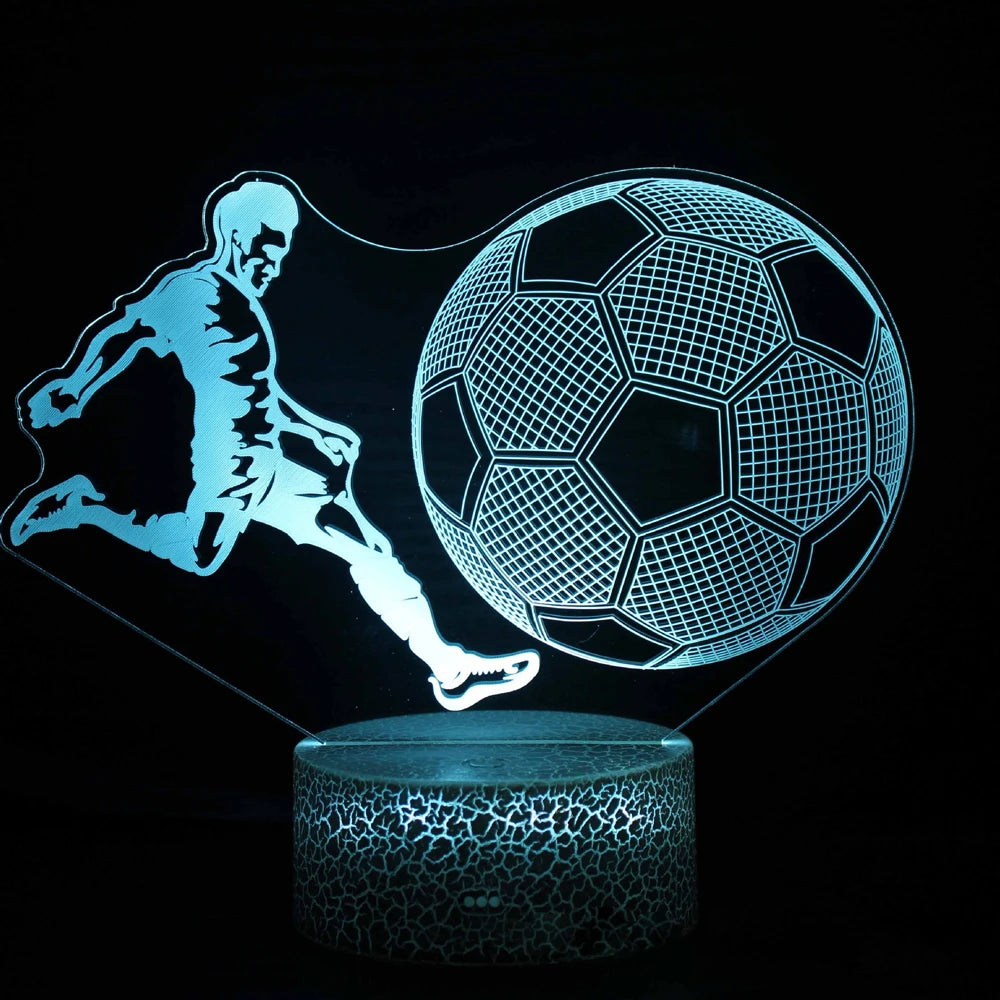 Fußball-Nachtlicht und Ball