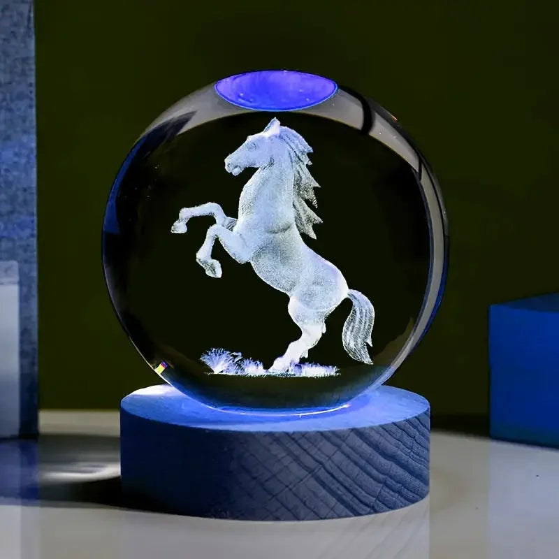 USB-Nachtlicht Pferd Blau